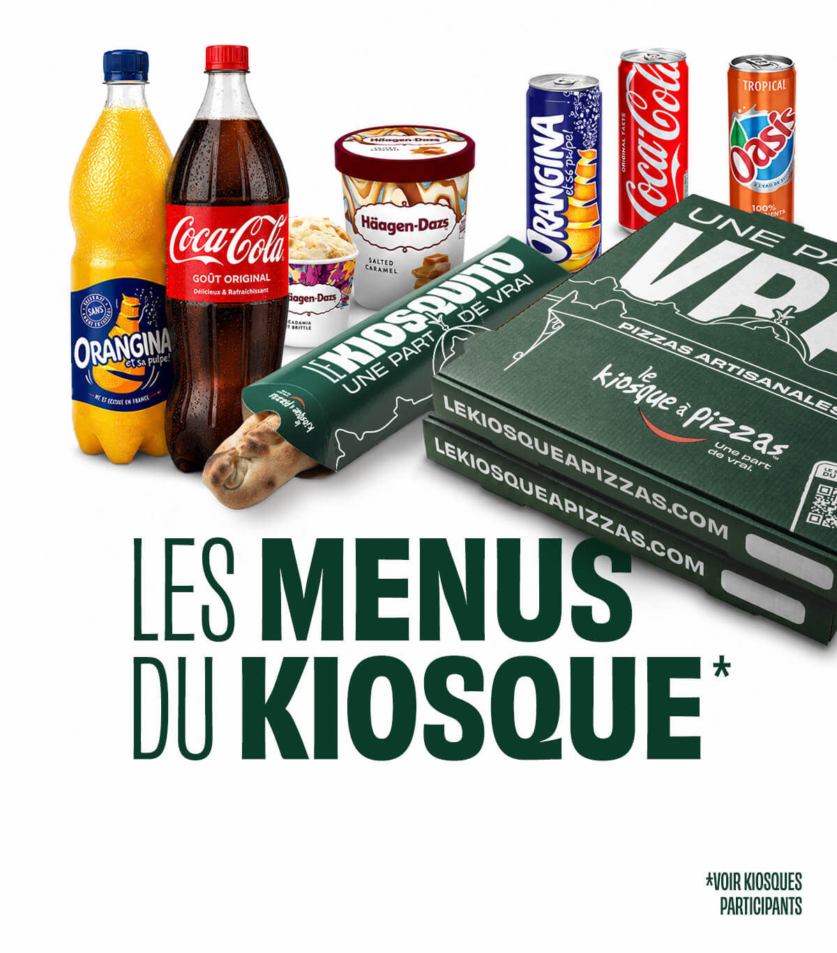 Les menus du kiosque